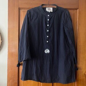 FIGUE Embellished  Detail Tunic Top Sleeves With Tassels Woman's Size Medium